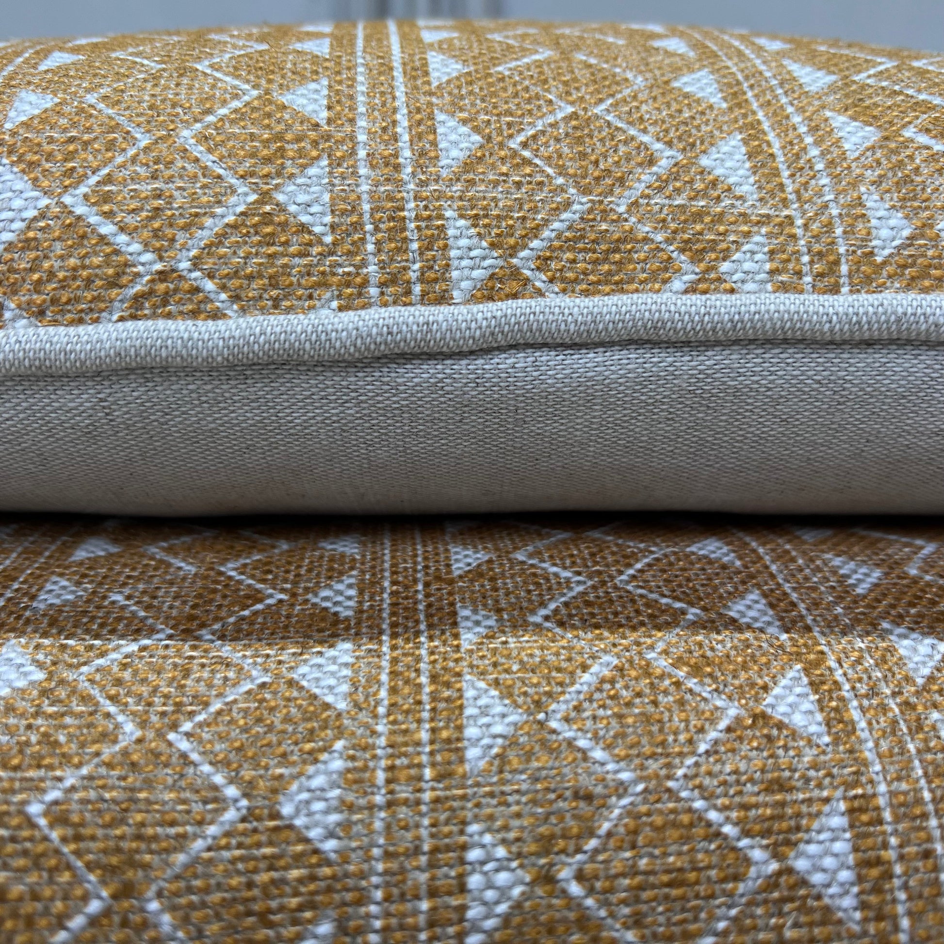 Cushions Made In Fermoie Quantock Luxury Designer Decorative Neutral Mustard Linen Cushion Pillow Throw Cover