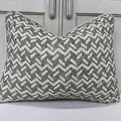 Cushions Made In Fermoie Chiltern Luxury Designer Decorative Olive Green Linen Cushion Pillow Throw Cover