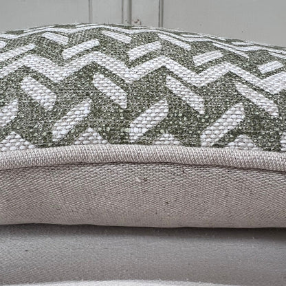 Cushions Made In Fermoie Chiltern Luxury Designer Decorative Olive Green Linen Cushion Pillow Throw Cover