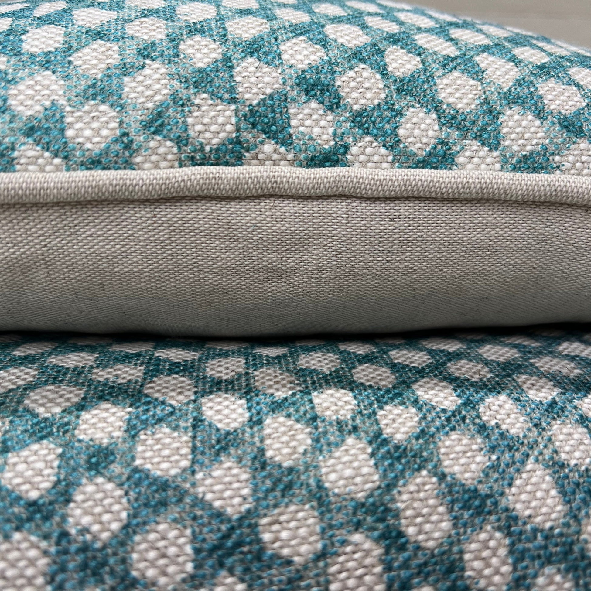 Cushions Made In Fermoie Wicker Luxury Designer Decorative Teal Green Linen Cushion Pillow Throw Cover