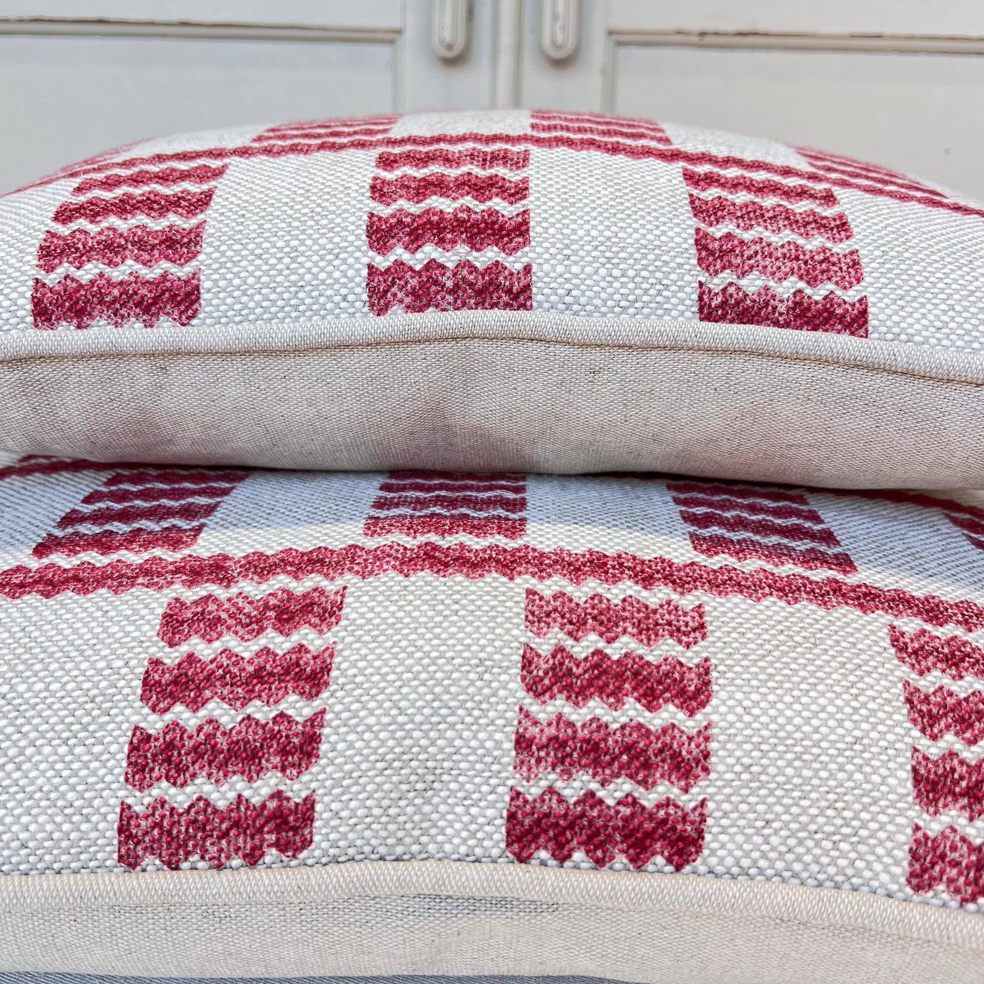 Cushions Made In Fermoie Cove Linen Luxury Designer Decorative Red Neutral Cushion Pillow Throw Cover