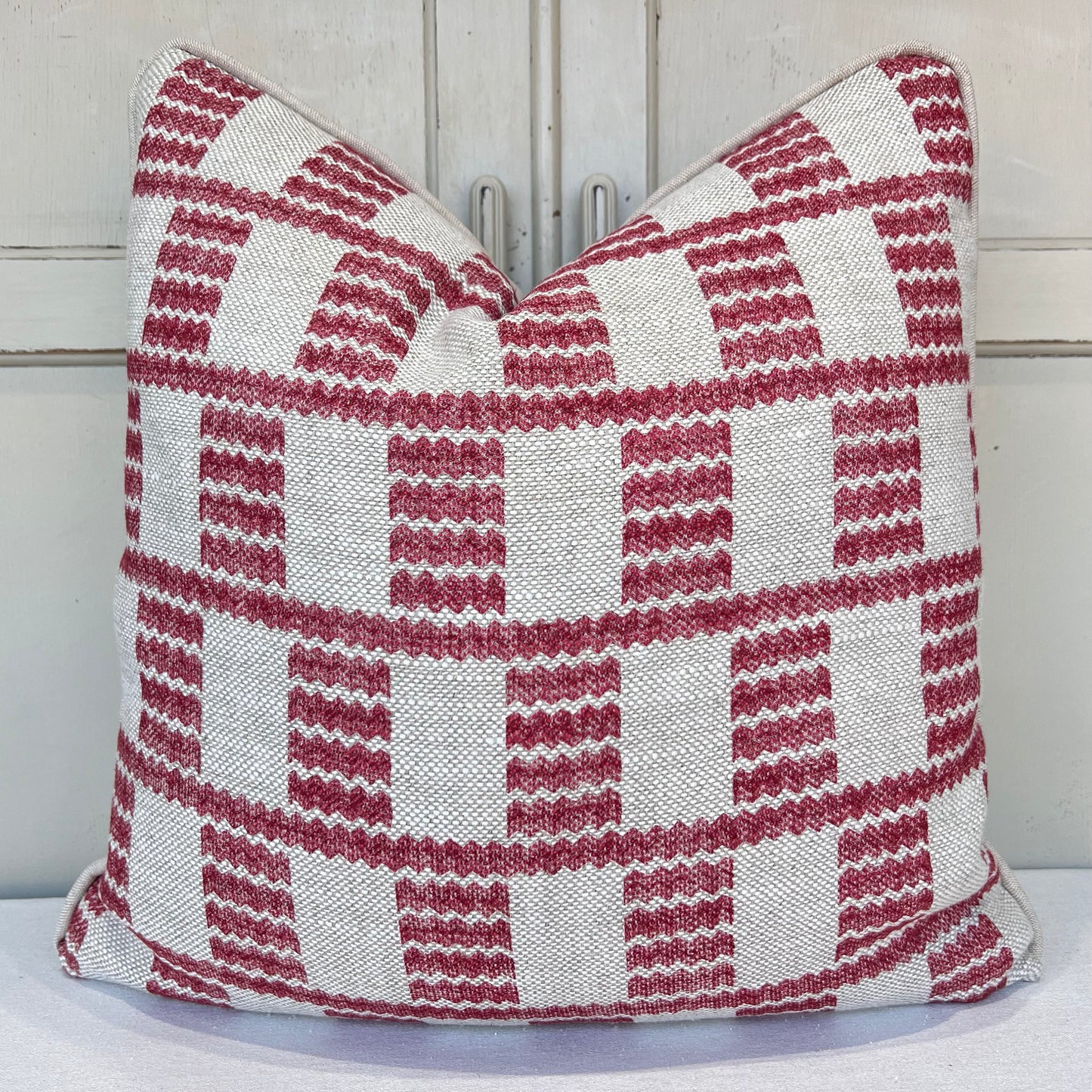 Cushions Made In Fermoie Cove Linen Luxury Designer Decorative Red Neutral Cushion Pillow Throw Cover