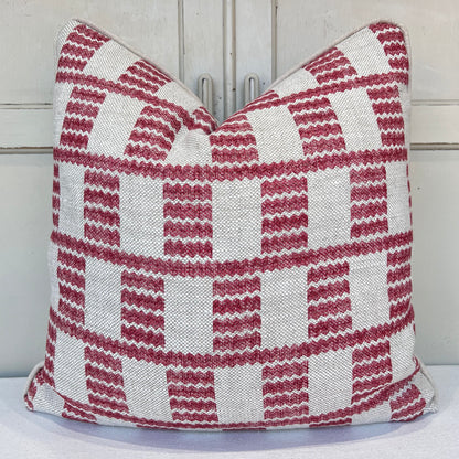 Cushions Made In Fermoie Cove Linen Luxury Designer Decorative Red Neutral Cushion Pillow Throw Cover