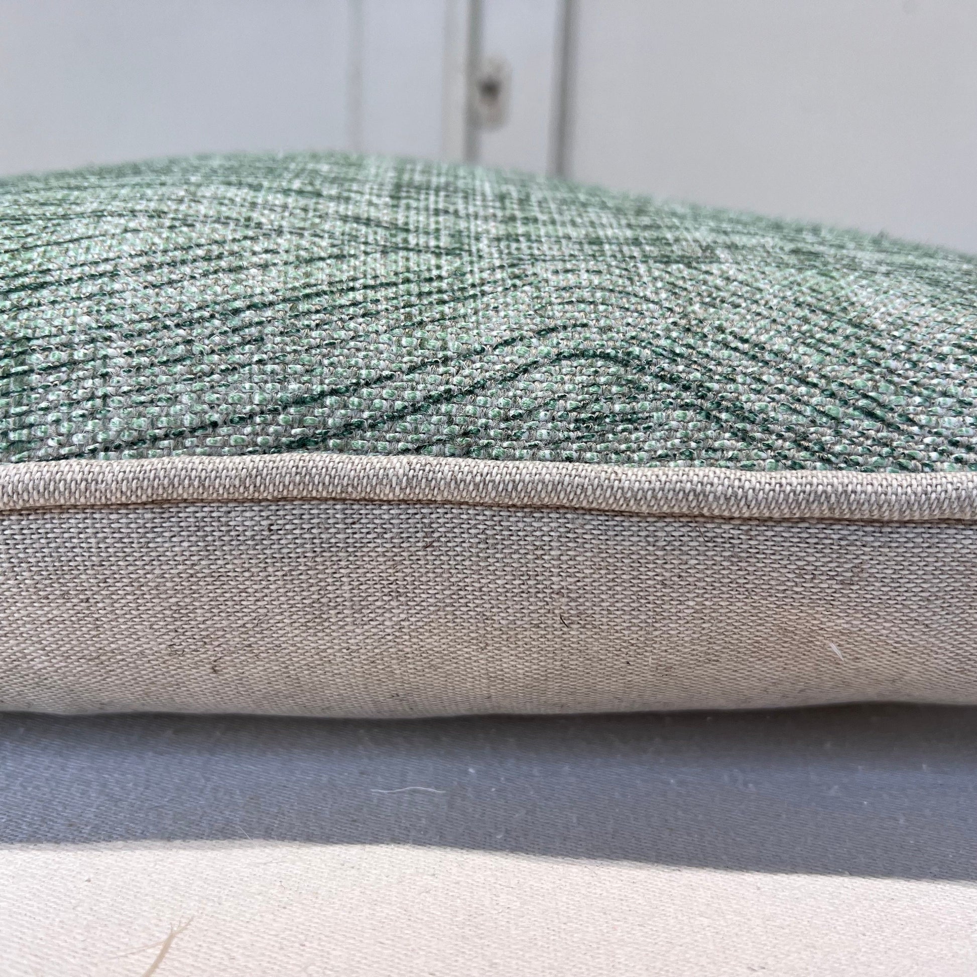 Cushions Made In Fermoie Wave Luxury Designer Decorative Rich Green Linen Cushion Pillow Throw Cover.