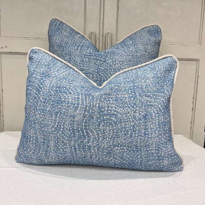 Cushions Made In Fermoie Cloud Luxury Designer Decorative Rich Blue Linen Cushion Pillow Throw Cover