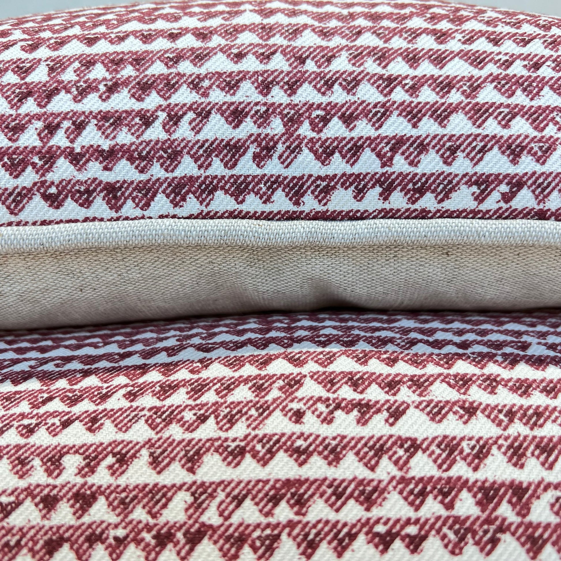 Cushions Made In Fermoie Mendip Red Burgundy Neutral Cotton Cushion Pillow Throw Cover