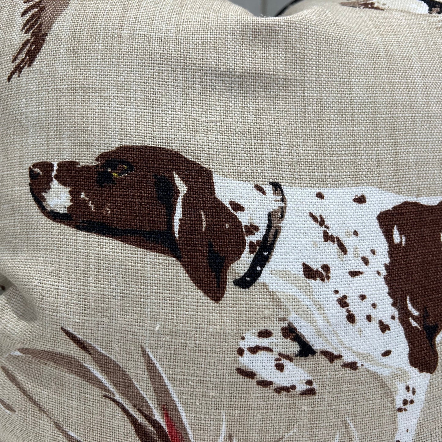 Schumacher Luxury Designer Pointers Tan Beige Lumbar Decorative Cushion Pillow Throw Cover