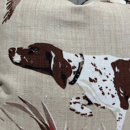 Schumacher Luxury Designer Pointers Tan Beige Lumbar Decorative Cushion Pillow Throw Cover