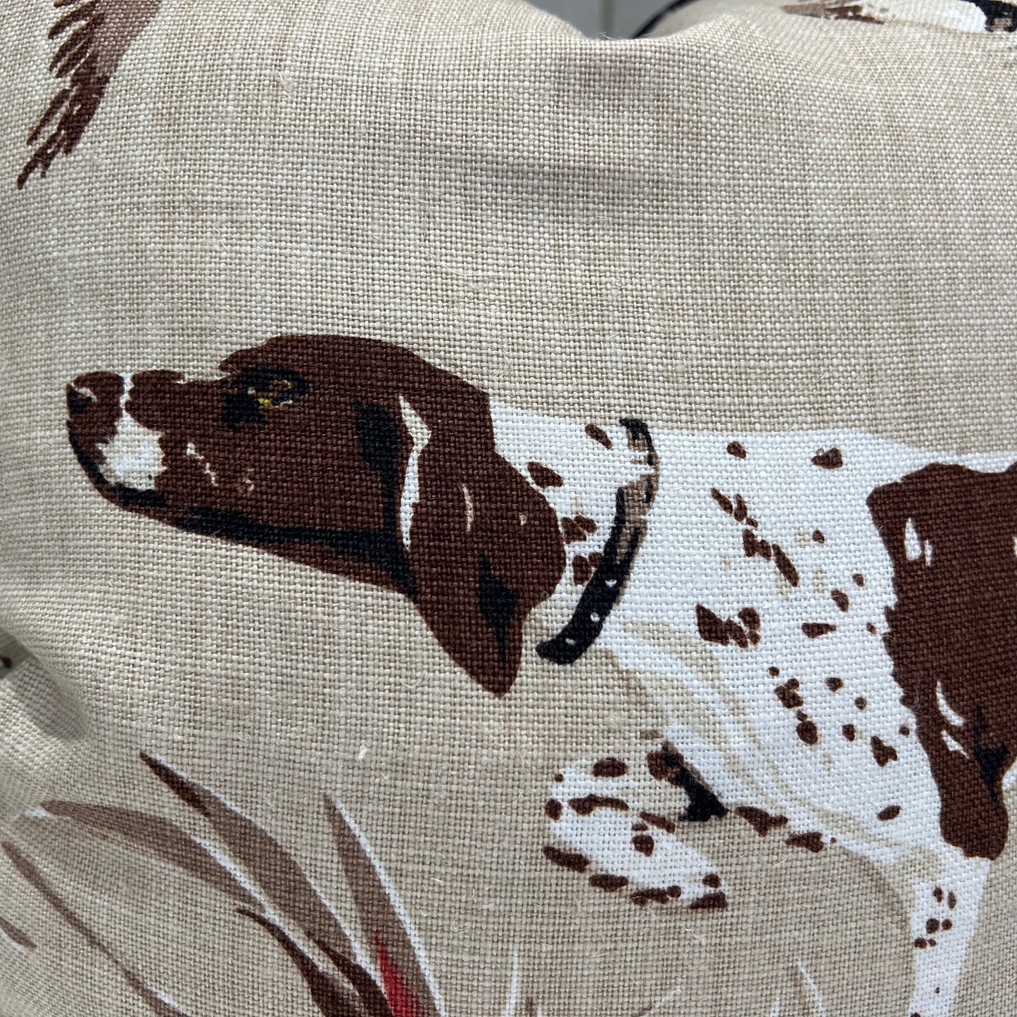 Schumacher Luxury Designer Pointers Tan Beige Lumbar Decorative Cushion Pillow Throw Cover