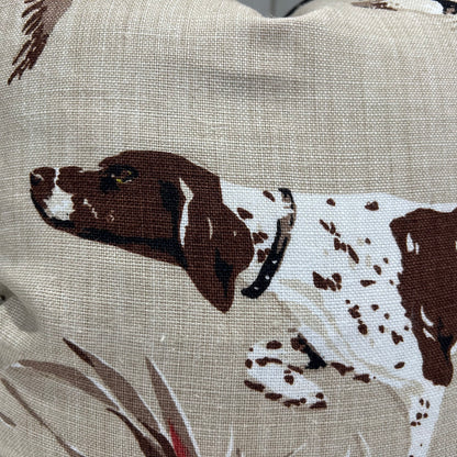 Schumacher Luxury Designer Pointers Tan Beige Lumbar Decorative Cushion Pillow Throw Cover