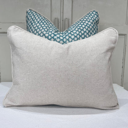 Cushions Made In Fermoie Wicker Luxury Designer Decorative Teal Green Linen Cushion Pillow Throw Cover