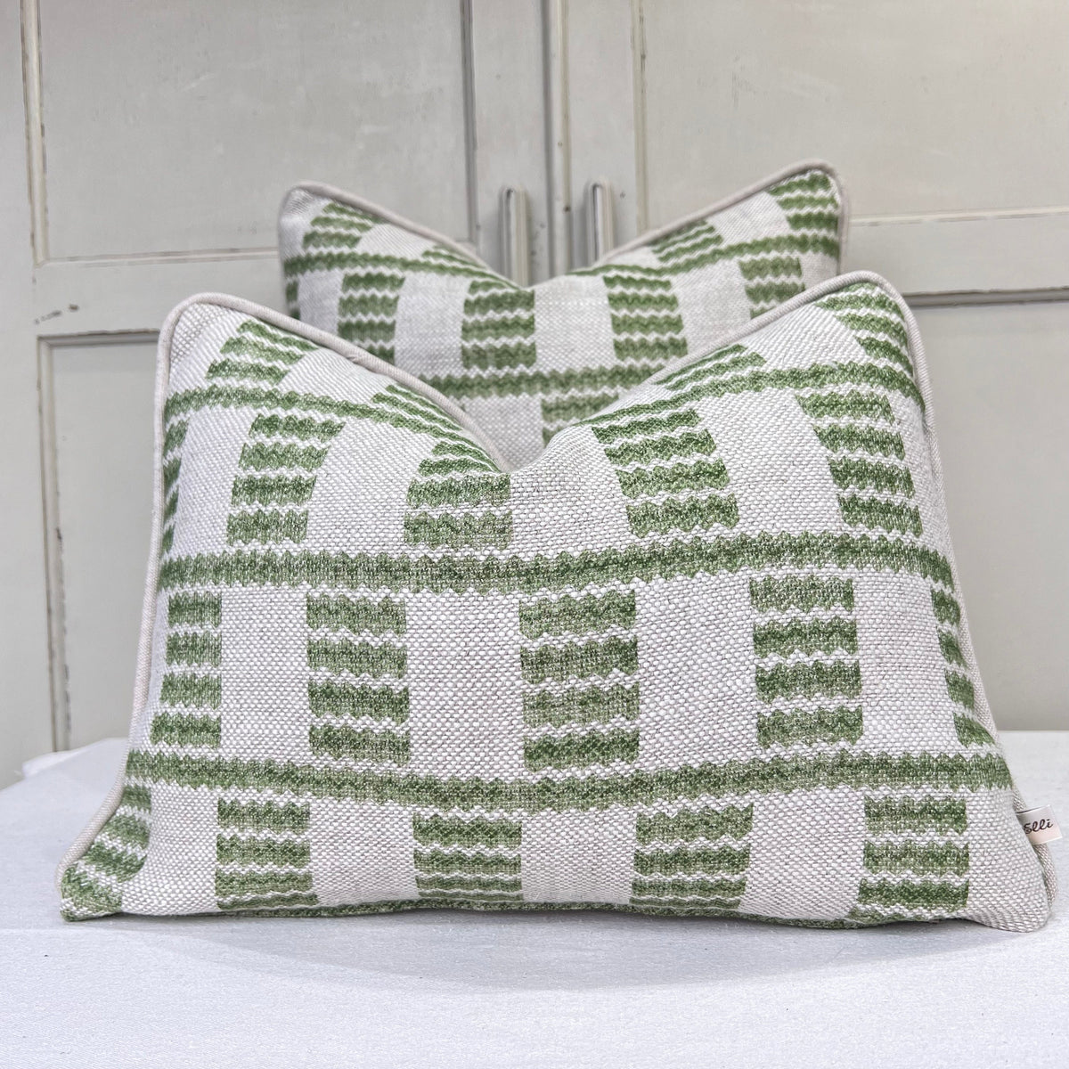 Cushions Made In Fermoie Cove Fabric Green Linen Cushion Pillow Throw Cover