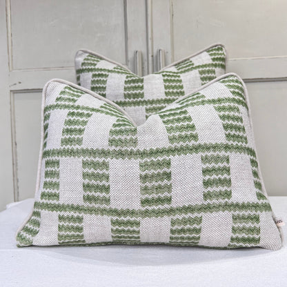 Cushions Made In Fermoie Cove Fabric Green Linen Cushion Pillow Throw Cover
