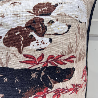 Schumacher Luxury Designer Pointers Tan Beige Lumbar Decorative Cushion Pillow Throw Cover