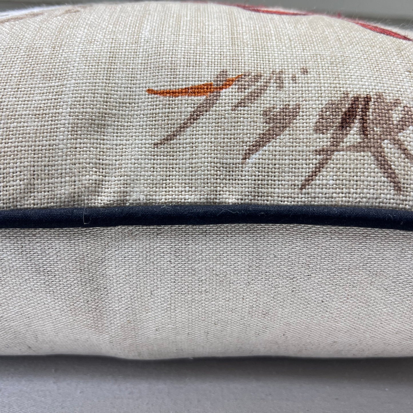 Schumacher Luxury Designer Pointers Tan Beige Lumbar Decorative Cushion Pillow Throw Cover