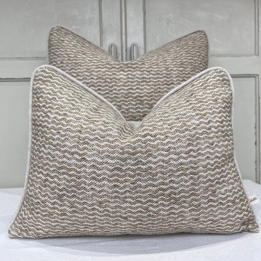 Cushions Made In Fermoie Popple Luxury Designer Decorative Beige Linen Cushion Pillow Throw Cover