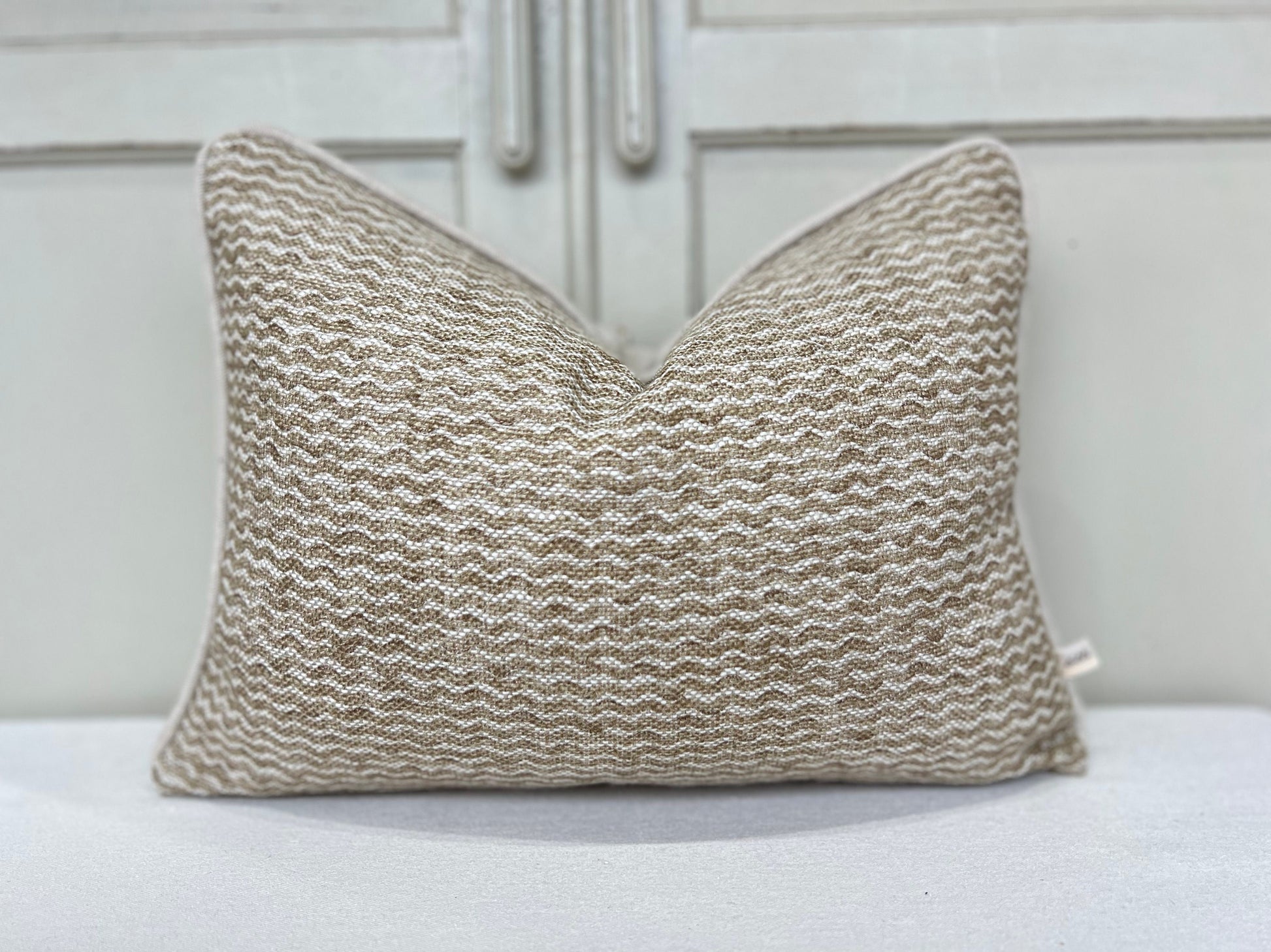 Cushions Made In Fermoie Popple Luxury Designer Decorative Beige Linen Cushion Pillow Throw Cover