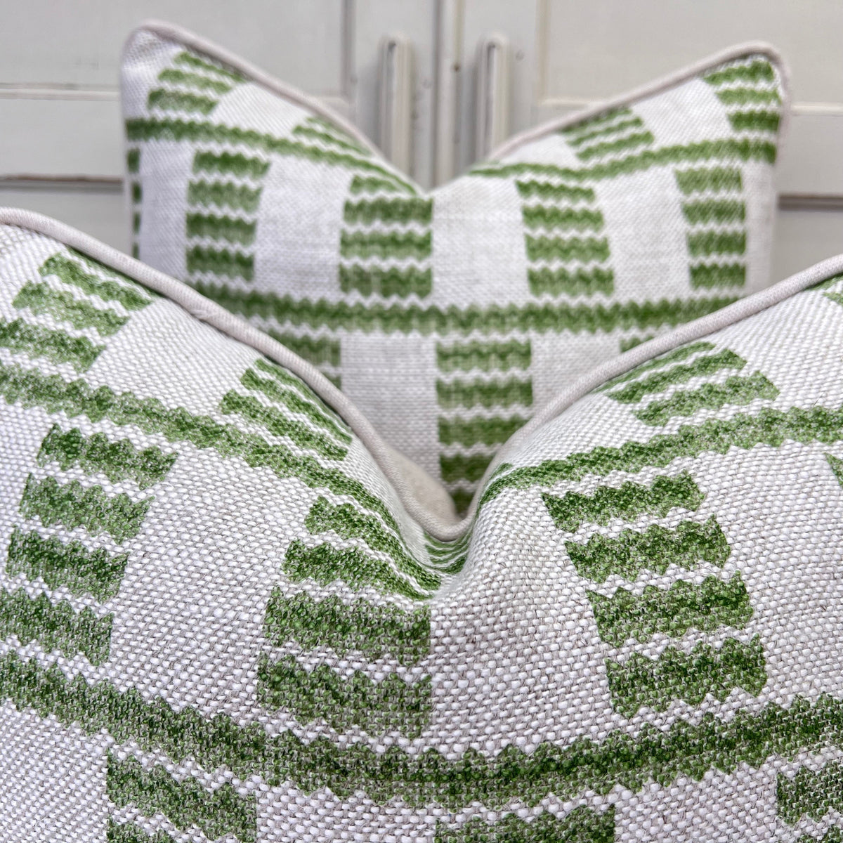 Cushions Made In Fermoie Cove Fabric Green Linen Cushion Pillow Throw Cover