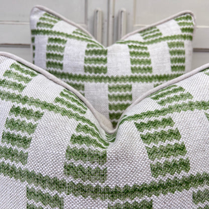 Cushions Made In Fermoie Cove Fabric Green Linen Cushion Pillow Throw Cover