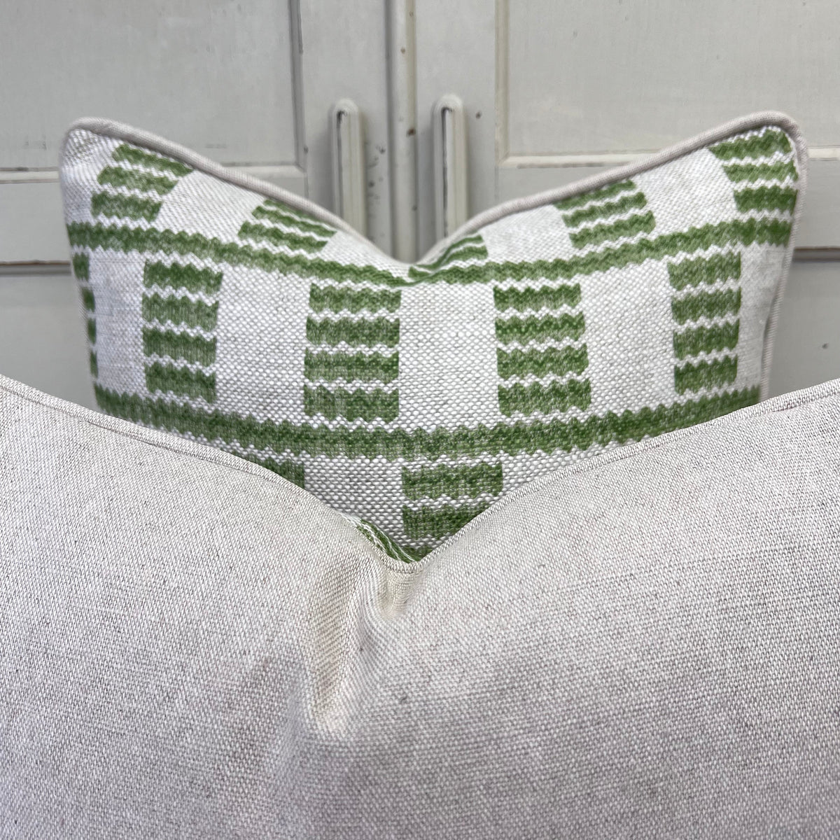 Cushions Made In Fermoie Cove Fabric Green Linen Cushion Pillow Throw Cover