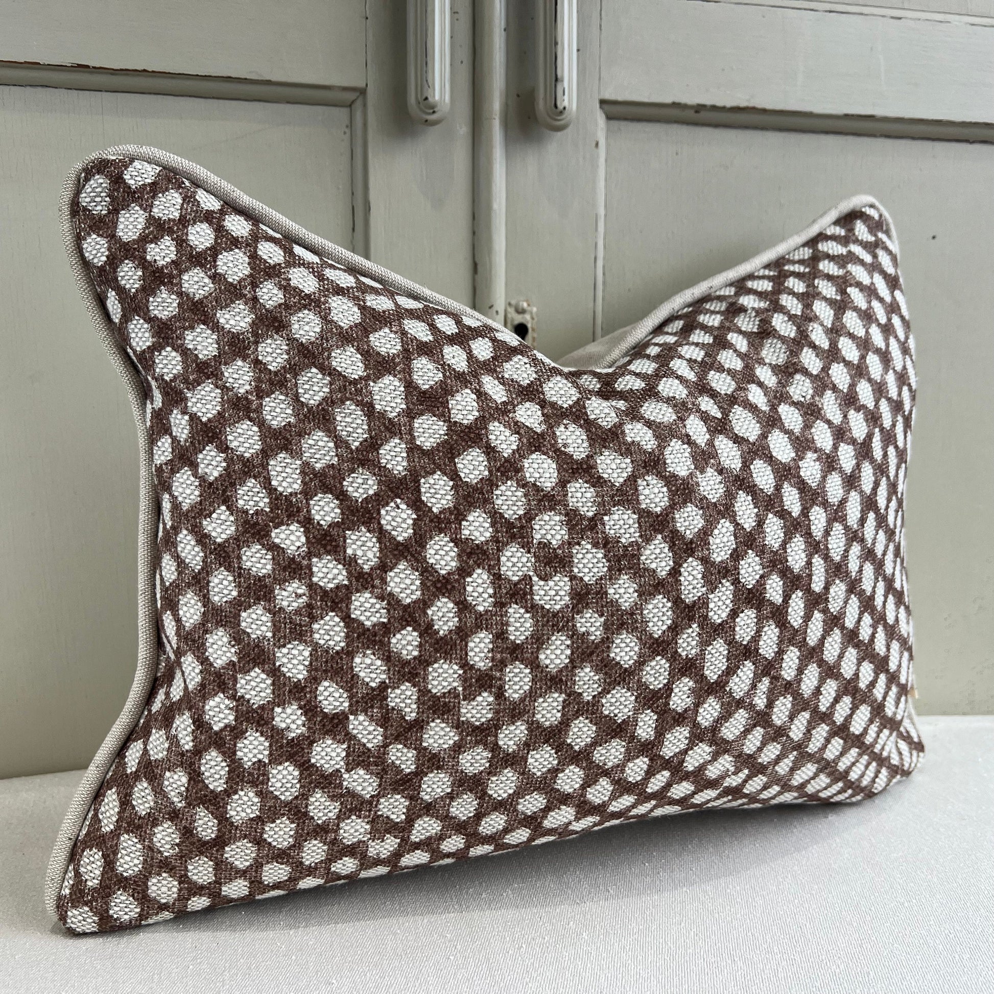 Cushions Made In Fermoie Wicker Luxury Designer Decorative Neutral Linen Cushion Pillow Throw Cover