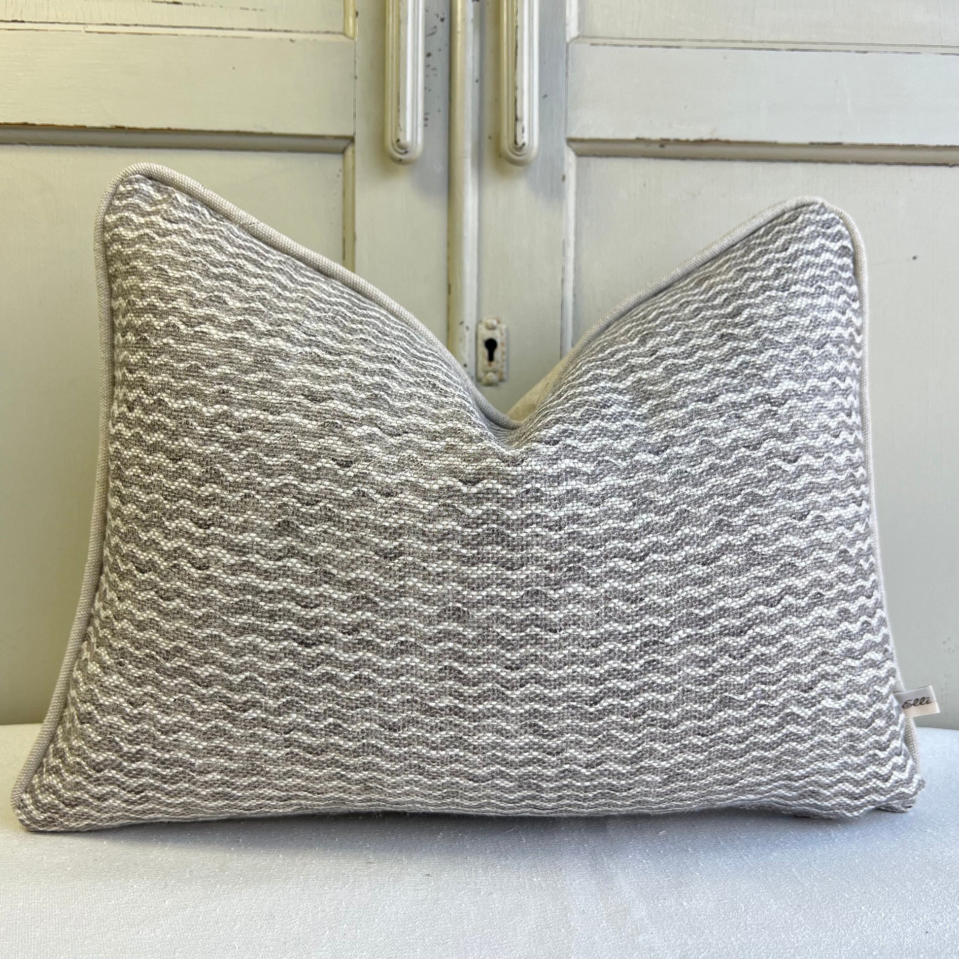 Cushions Made In Fermoie Popple Luxury Designer Decorative Grey Neutral Linen Cushion Pillow Throw Cover