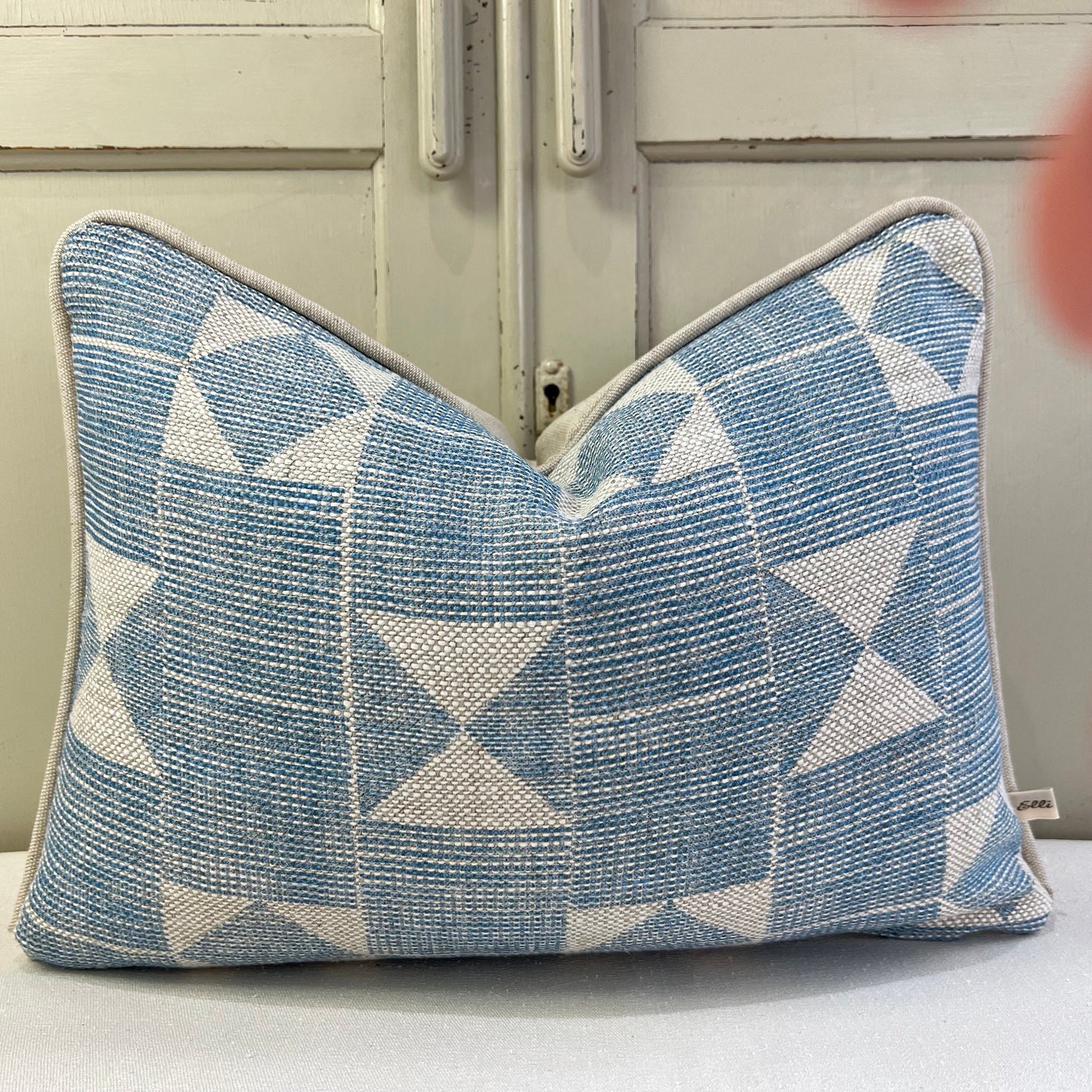 Cushions Made In Fermoie Flag Decorative Blue Neutral Linen Cushion Pillow Throw Cover