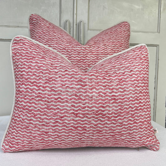 Cushions Made In Fermoie Popple Luxury Designer Decorative Red Neutral Linen Cushion Pillow Throw Cover