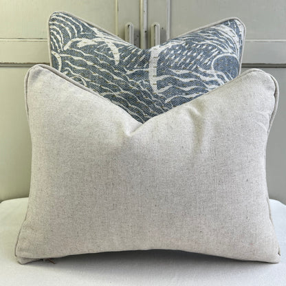 Cushions Made In Fermoie Savernake Linen Luxury Designer Decorative Pale Blue Cushion Pillow Throw Cover