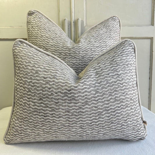 Cushions Made In Fermoie Popple Luxury Designer Decorative Grey Neutral Linen Cushion Pillow Throw Cover