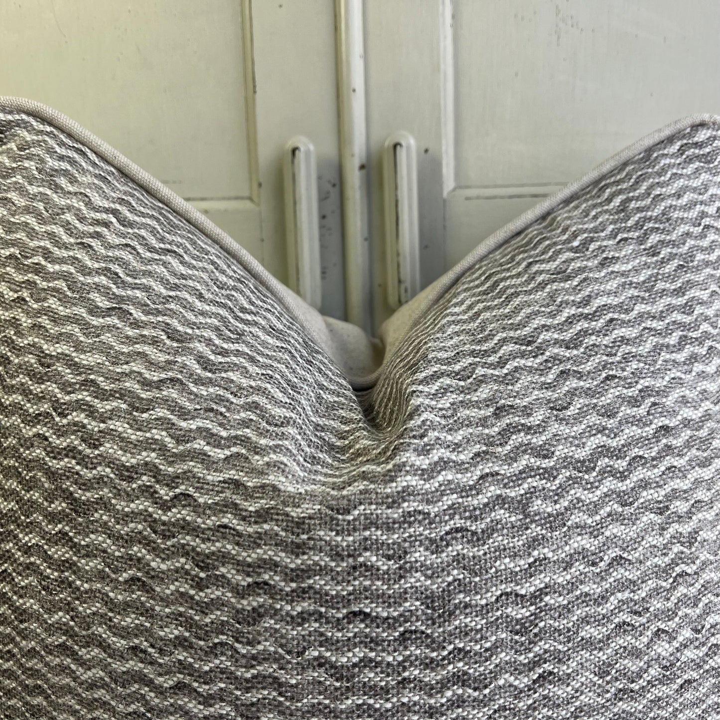 Cushions Made In Fermoie Popple Luxury Designer Decorative Grey Neutral Linen Cushion Pillow Throw Cover