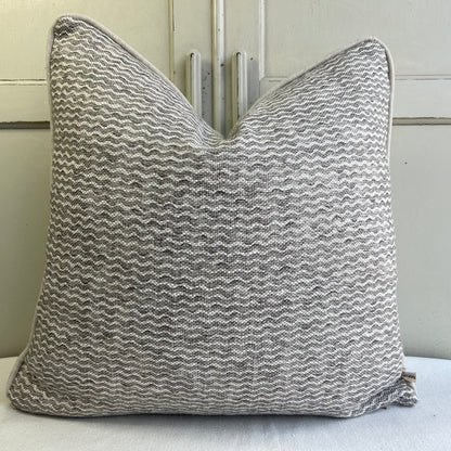 Cushions Made In Fermoie Popple Luxury Designer Decorative Grey Neutral Linen Cushion Pillow Throw Cover