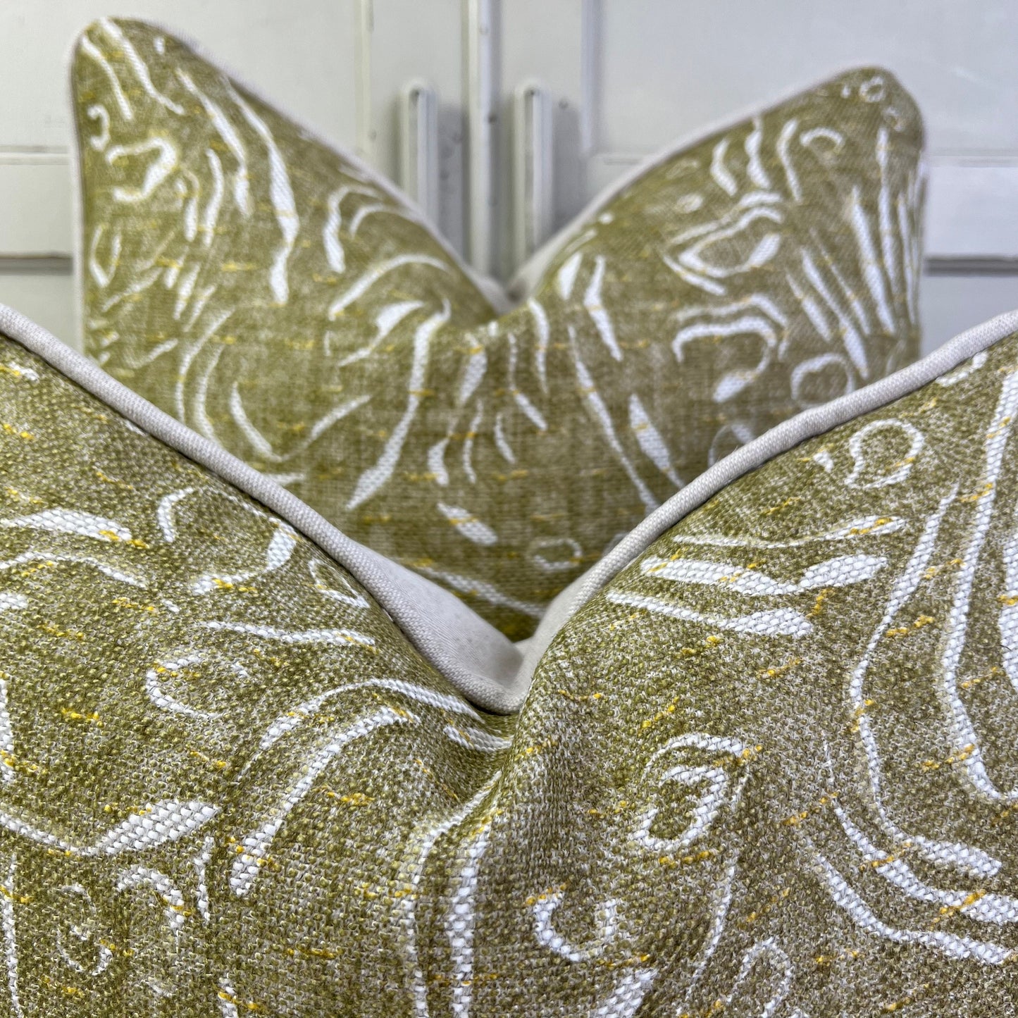 Cushions Made In Fermoie Pebble Decorative Neutral Green Cotton Cushion Pillow Throw Cover