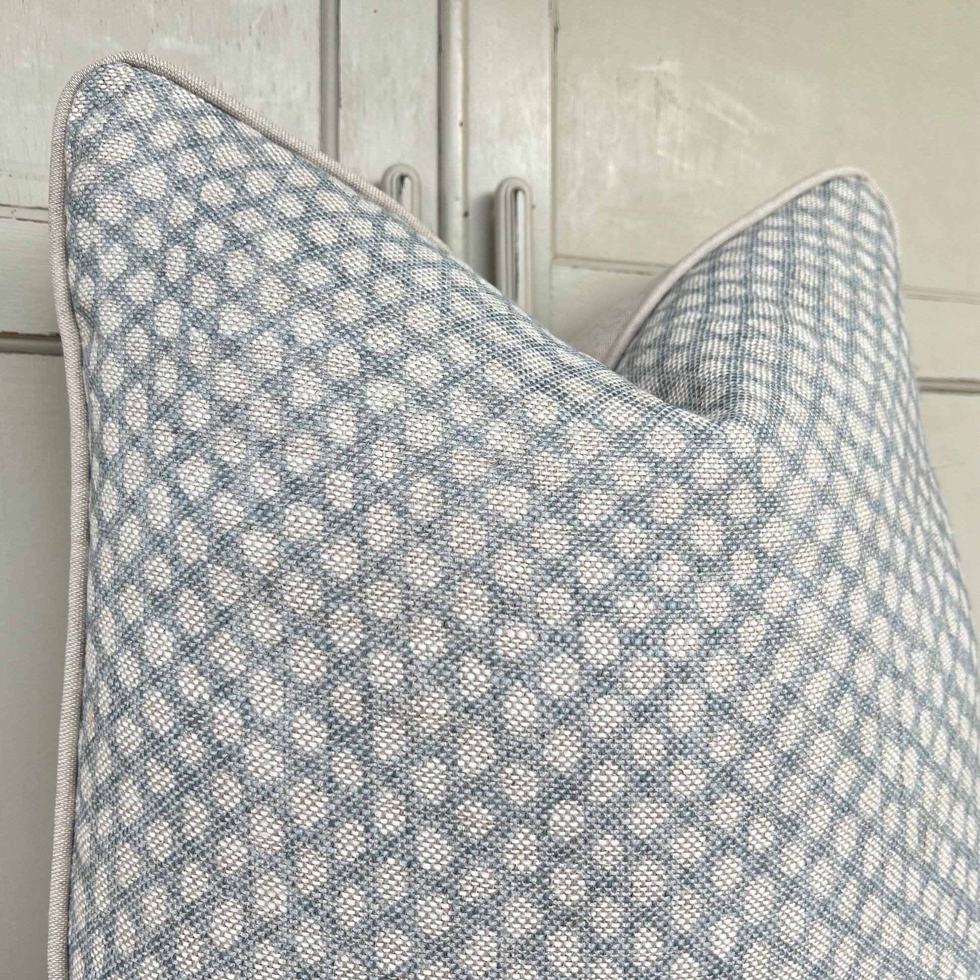 Cushions Made In Fermoie Wicker Luxury Designer Decorative Pale Blue Linen Cushion Pillow Throw Cover