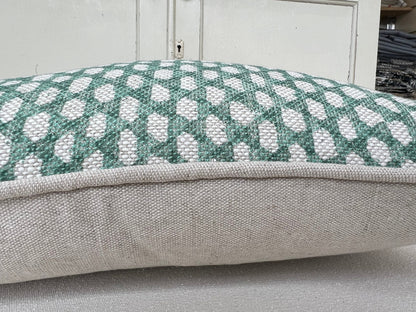 Cushions Made In Fermoie Wicker Luxury Designer Decorative Rich Green Linen Cushion Pillow Throw Cover