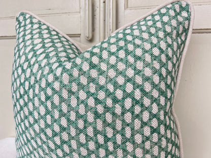 Cushions Made In Fermoie Wicker Luxury Designer Decorative Rich Green Linen Cushion Pillow Throw Cover