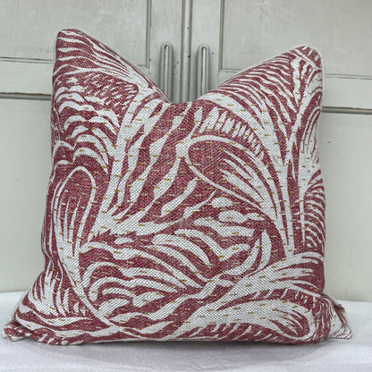 Cushions Made In Fermoie Savernake Luxury Designer Decorative Burgundy Red Linen Cushion Pillow Throw Cover