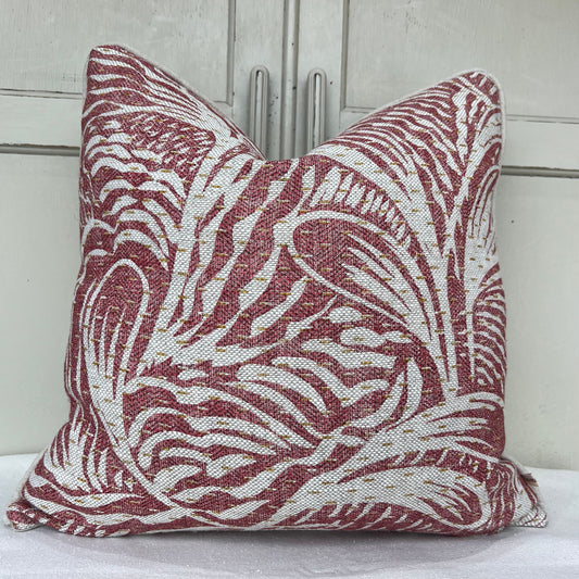 Cushions Made In Fermoie Savernake Luxury Designer Decorative Burgundy Linen Cushion Pillow Throw Cover