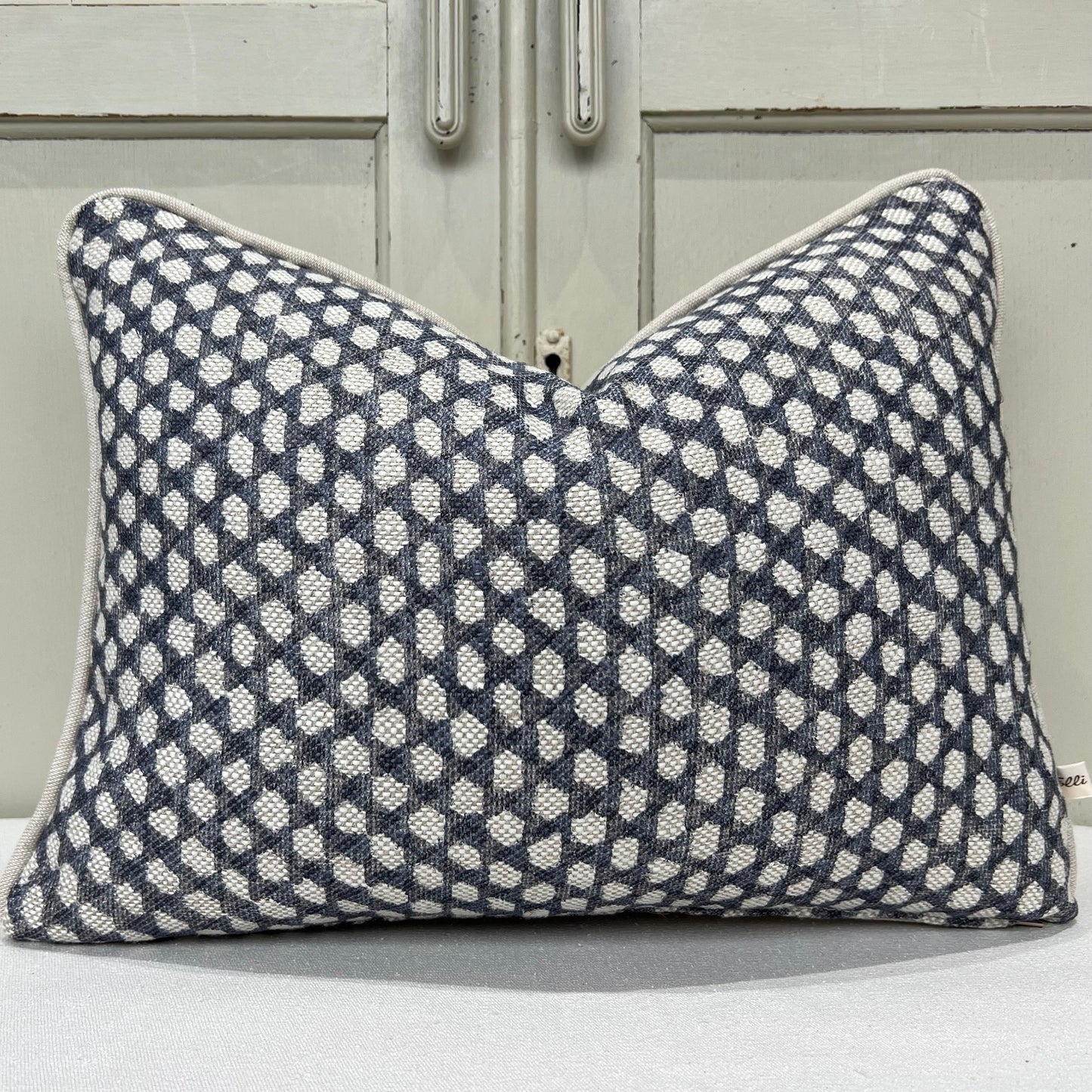 Cushions Made In Fermoie Neutral Black Blue Wicker Luxury Designer Decorative Linen Cushion Pillow Throw Cover