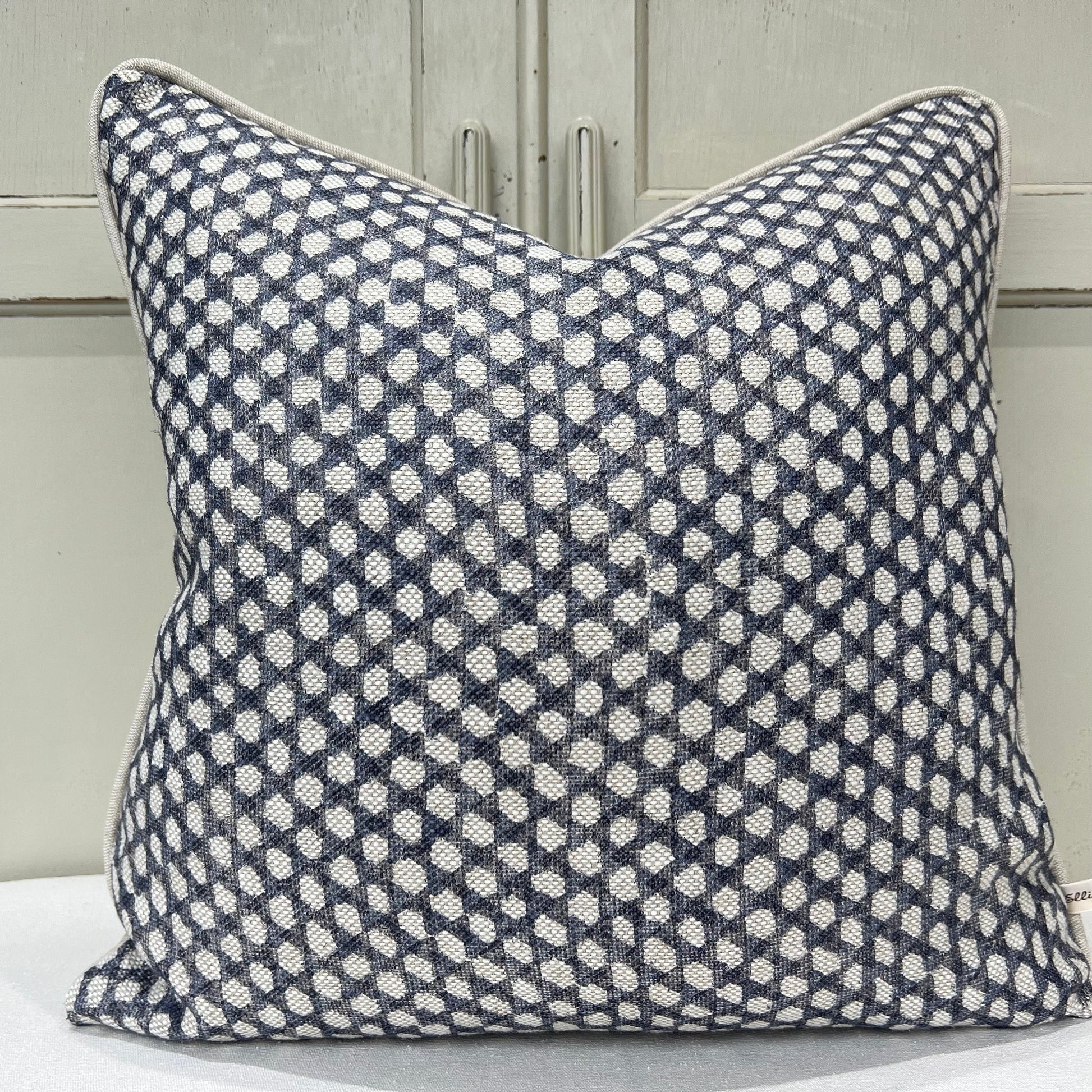 Cushions Made In Fermoie Neutral Black Blue Wicker Luxury Designer Decorative Linen Cushion Pillow Throw Cover