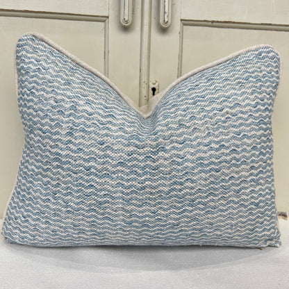 Cushions Made In Fermoie Popple Luxury Designer Decorative Pale Blue Neutral Linen Cushion Pillow Throw Cover