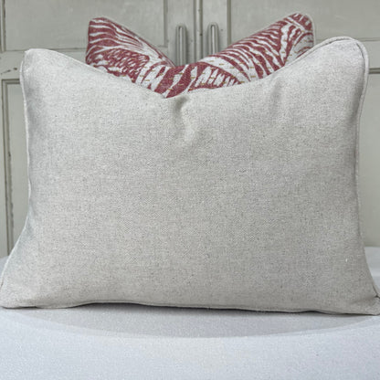 Cushions Made In Fermoie Savernake Luxury Designer Decorative Burgundy Red Linen Cushion Pillow Throw Cover