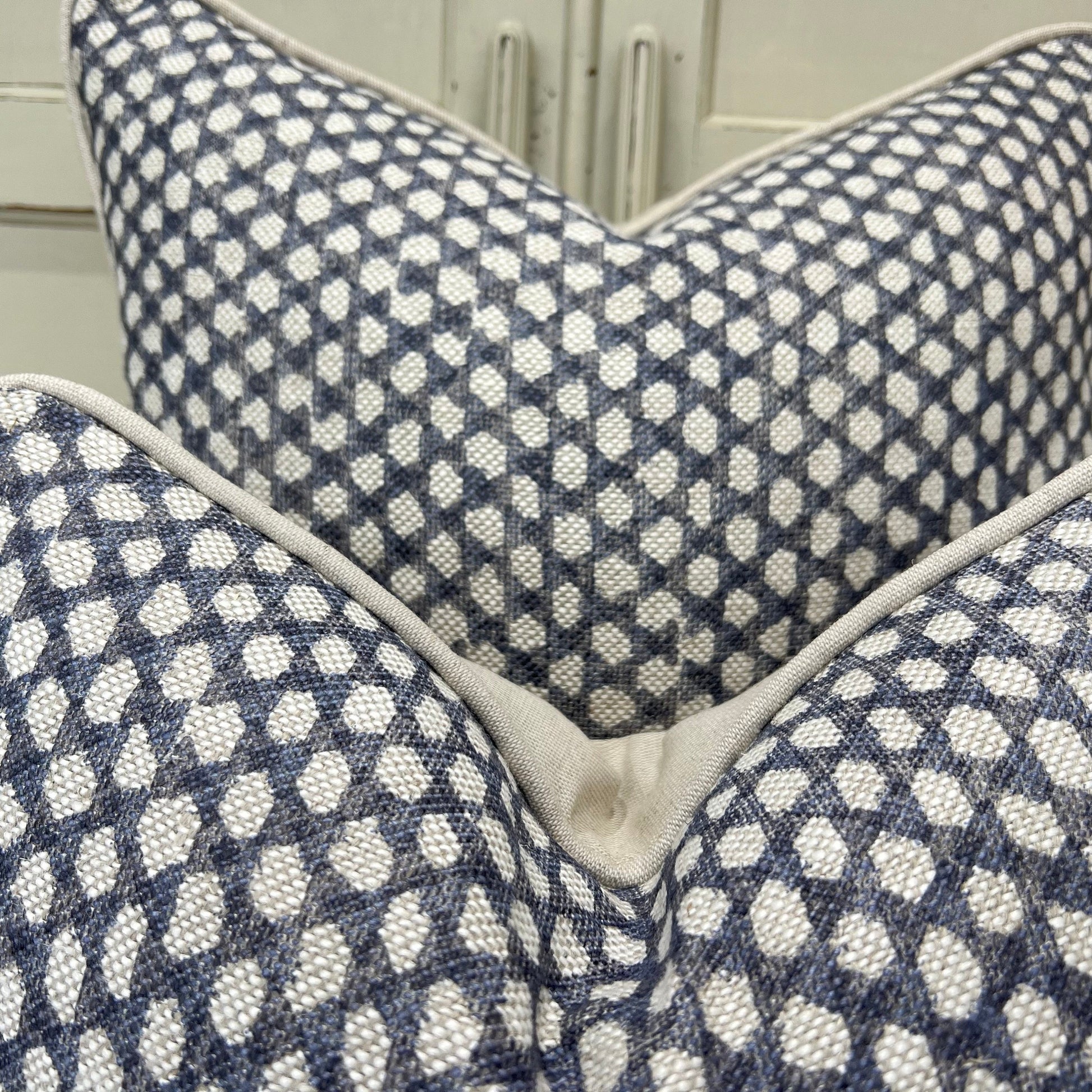 Cushions Made In Fermoie Neutral Black Blue Wicker Luxury Designer Decorative Linen Cushion Pillow Throw Cover