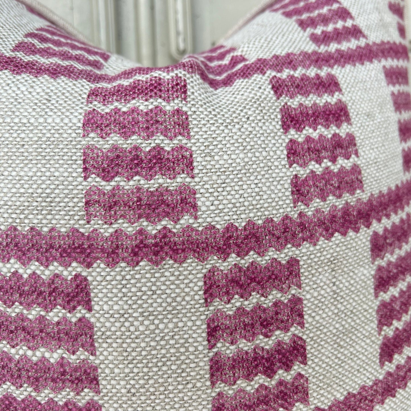 Cushions Made In Fermoie Cove Raspberry Pink Fabric Linen Cushion Pillow Throw Cover