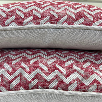 Cushions Made In Fermoie Chiltern Luxury Designer Decorative Neutral Red Linen Cushion Pillow Throw Cover