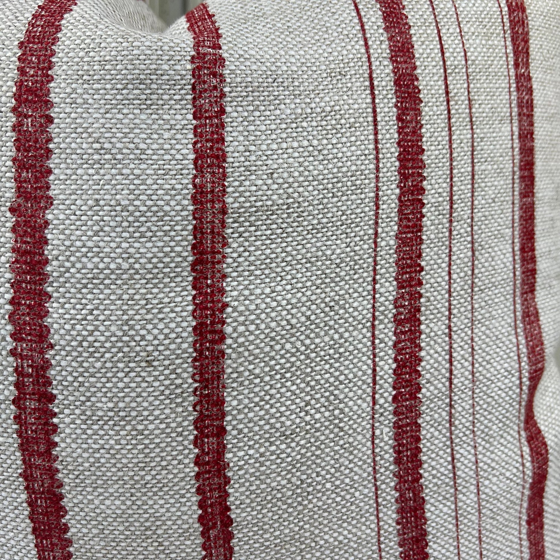 Cushions Made In Fermoie Carskiey Single Stripe Luxury Designer Decorative Neutral Red Linen Cushion Pillow Throw Cover