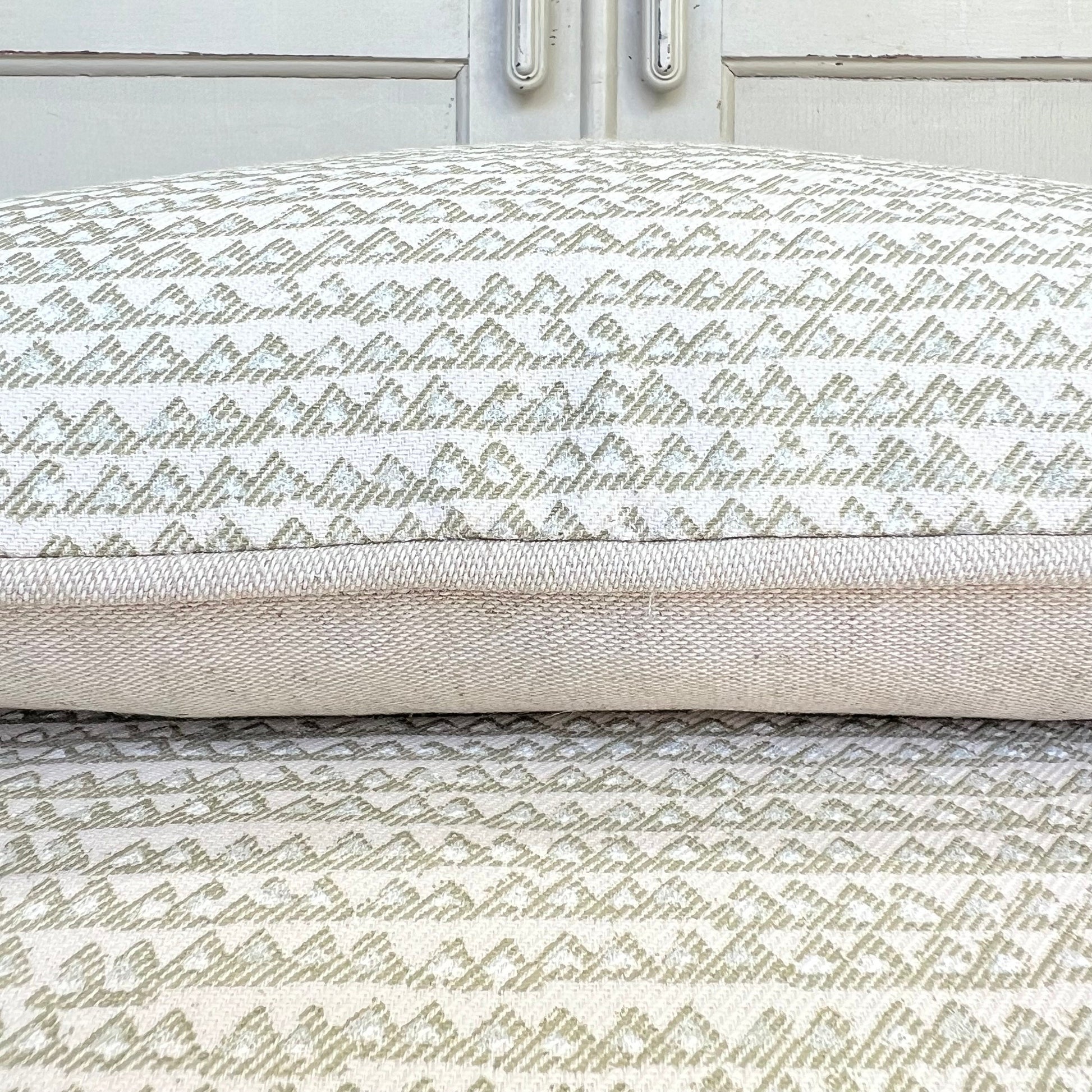 Cushions Made In Fermoie Mendip Soft Green Neutral Cotton Cushion Pillow Throw Cover