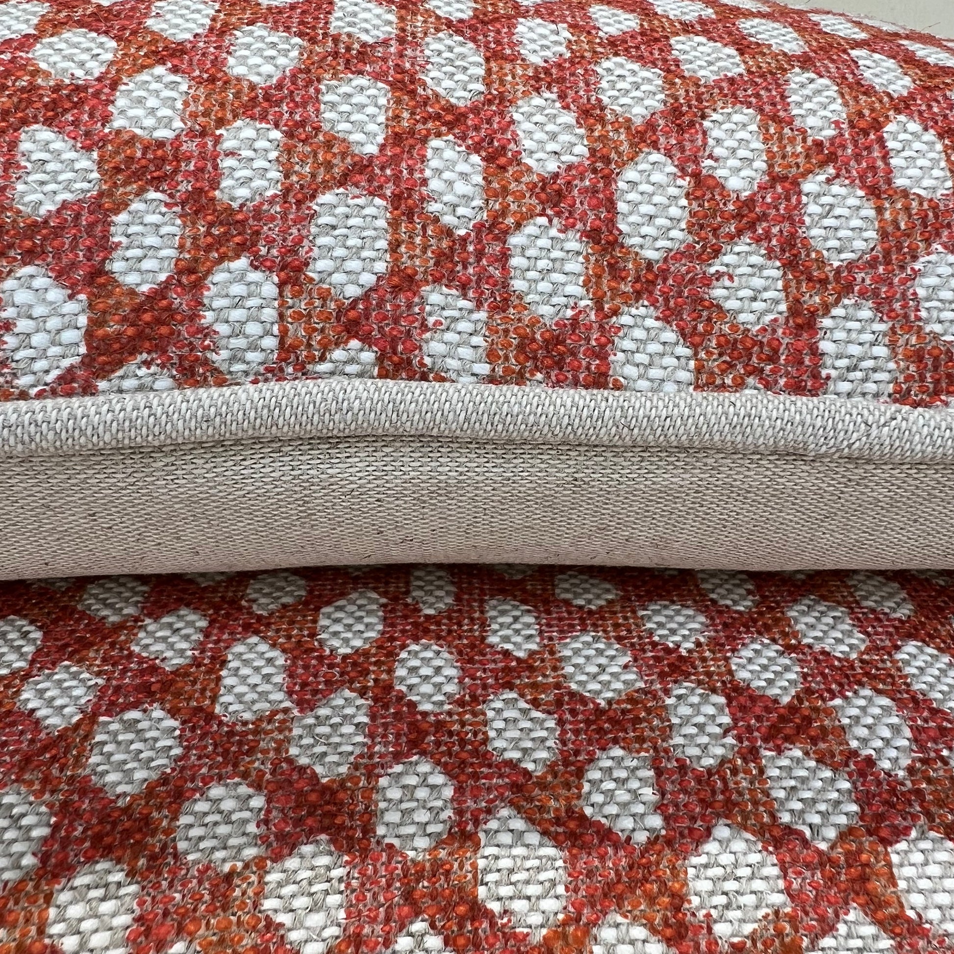 Cushions Made In Fermoie Wicker Luxury Designer Decorative Orange Linen Cushion Pillow Throw Cover