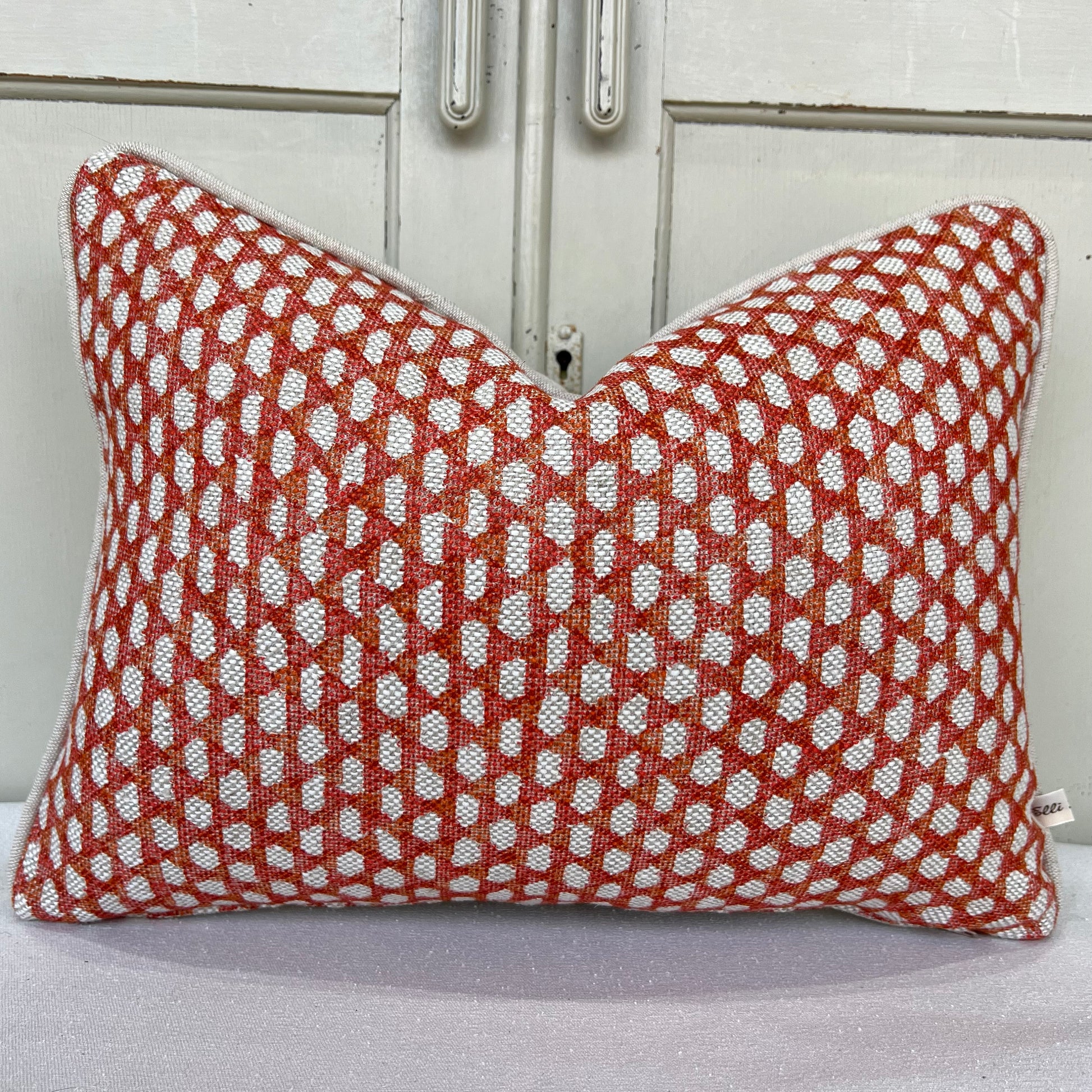 Cushions Made In Fermoie Wicker Luxury Designer Decorative Orange Linen Cushion Pillow Throw Cover