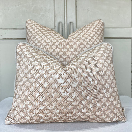 Cushions Made In Fermoie Eythorne Luxury Beige Neutral Cotton Cushion Pillow Throw Cover